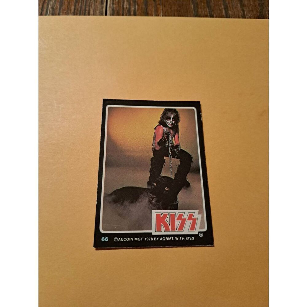 Vintage 1978 Aucoin Management AGRMT KISS Trading Card No 66 Collectible Rock